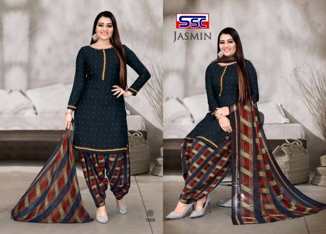 Ssc Jasmin 18 Printed Regular Wear Cotton Printed Dress Material Collection